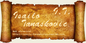 Isailo Tanasković vizit kartica